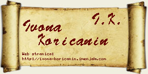 Ivona Korićanin vizit kartica
